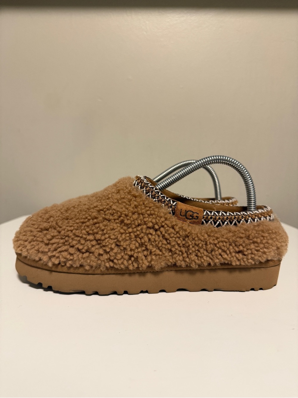 UGG Tasman Maxi Curly Clog Flats Chestnut 1158356 Women’s US 8 UK 6 EU 39